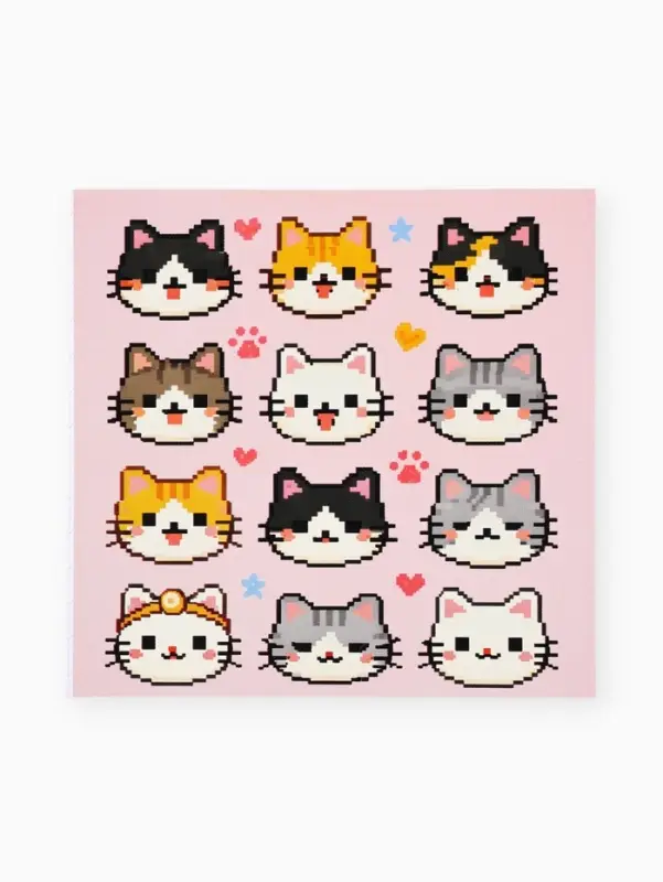 Блокнот 10&times;10, 16 листов в клетку &laquo;Котики&raquo;