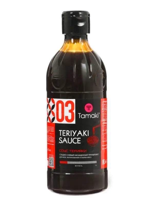 Соус терияки Tamaki, для мяса, рыбы и блюд азиатской кухни, 0.47 л