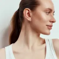 Серьги &laquo;Двойная капля&raquo;, цвет золото