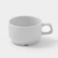 Чашка Дулевский фарфор &laquo;Белая&raquo;, 170 мл, d=8.3 см, штабелируемая, белая