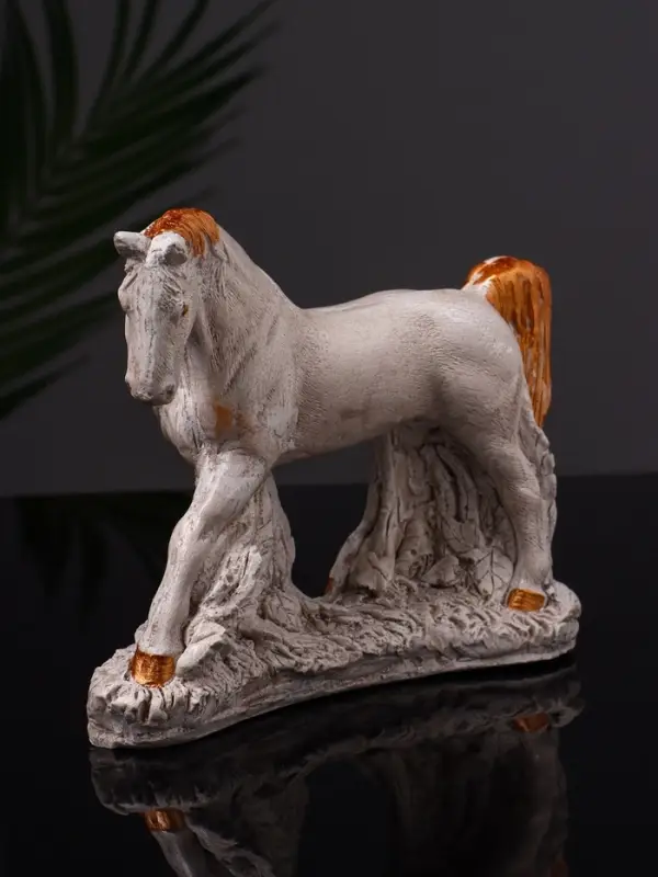 Фигурка гипс &laquo;Конь Граф&raquo;, 12&times;16&times;6 см, бежевая