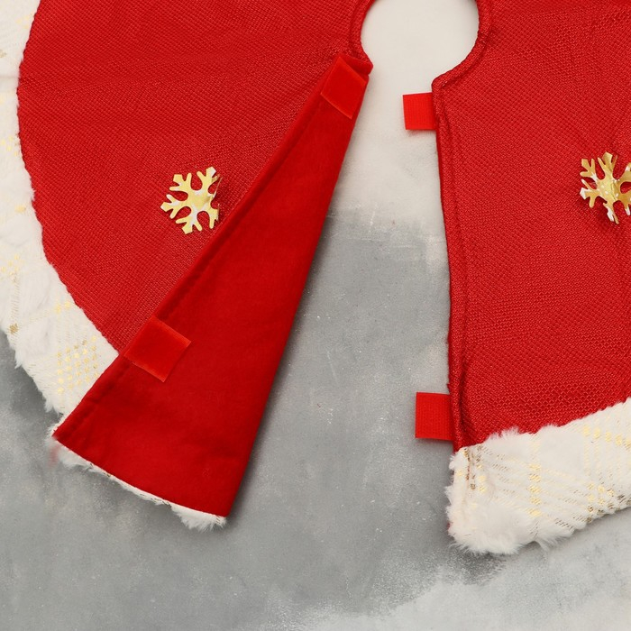 Полянка под ёлку Полянка под ёлку "Сияние полос" Снеговик и снежинки, d-60 см, бело-красный