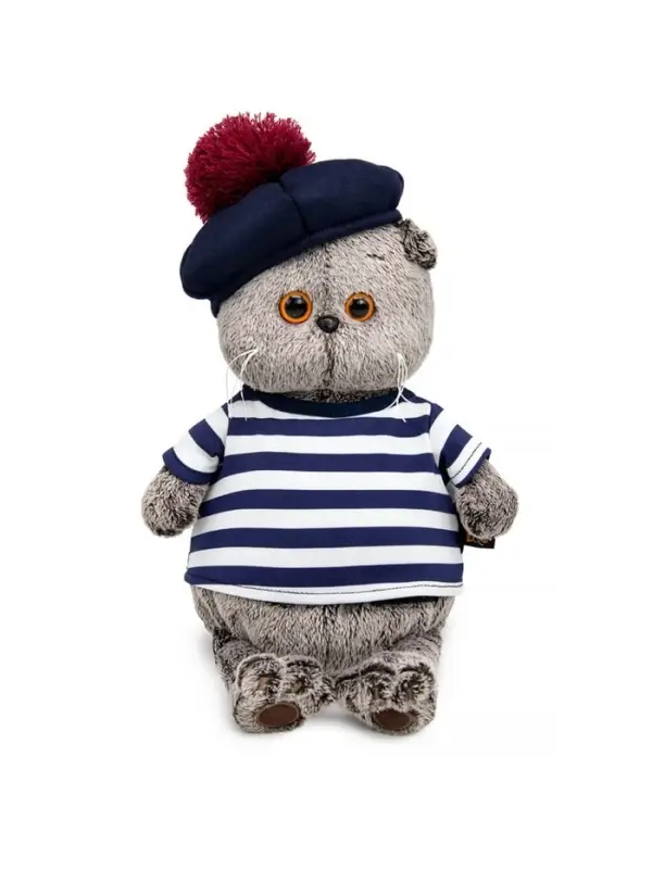 Мягкая игрушка &laquo;Басик&raquo;, в тельняшке и берете, 30 см