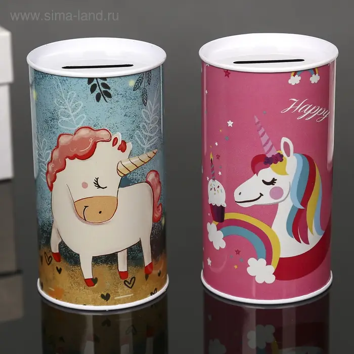 Копилка металл Копилка металл "Единорог" МИКС 12х6,5х6,5 см