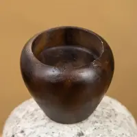 Подсвечник "Каменный факел" камень, дерево 8х5х15 см Подсвечник "Каменный факел" камень, дерево 8х5х15 см