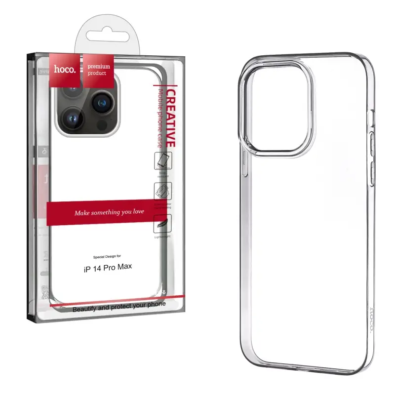 Чехол для iPhone 14 Pro Max Hoco TPU прозрачный