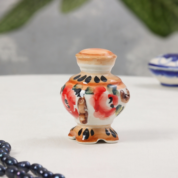 Сувенир «Самовар малый», 8.5 х 4 см, гжель, цвет Сувенир «Самовар малый», 8.5 х 4 см, гжель, цвет