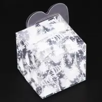 Коробка подарочная новогодняя складная ПВХ «Новый год» 5×5×5 см