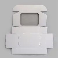 Коробка самосборная с окном, белая, 31 х 22 х 9,5 см