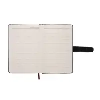 Ежедневник недатированный формат А5, с хлястиком, 128л, линия, пвх, Черный Ежедневник недатированный формат А5, с хлястиком, 128л, линия, пвх, Черный