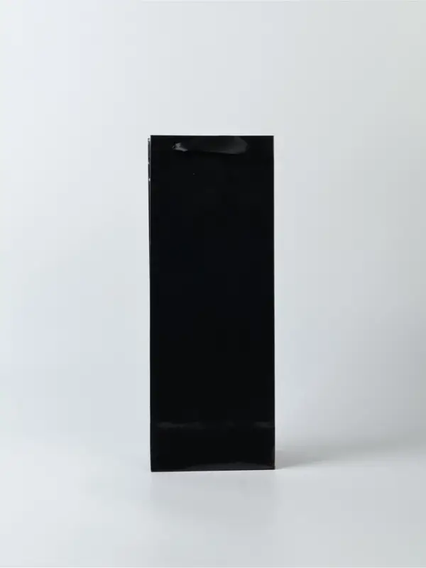 Пакет подарочный под бутылку, упаковка, &laquo;Чёрный&raquo;, 13&times;36&times;10 см