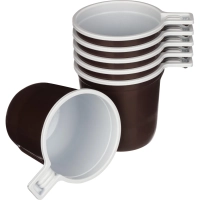 Чашка одноразовая кофейная 200мл, двухцветная, бюджет, КОМУС ПП 50шт/уп