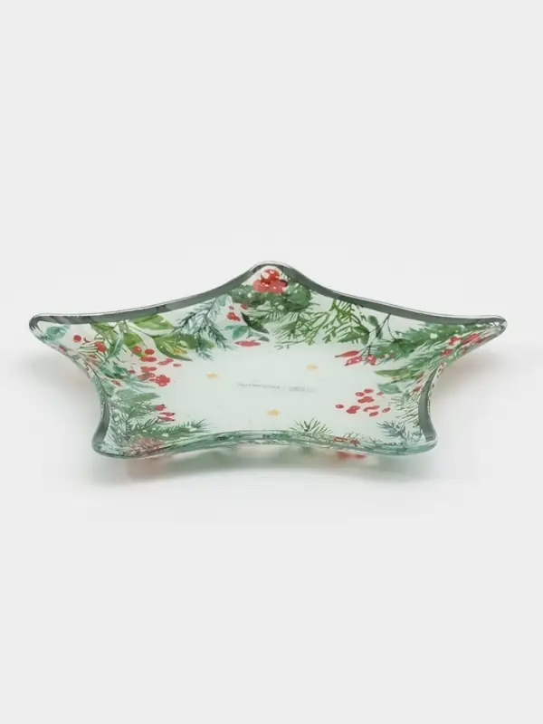 Блюдо сервировочное звезда Блюдо сервировочное звезда "Еловые ветки" 19,5 см