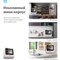 Мини посудомоечная машина настольная MCFD42900GMINI-i Wi-Fi
