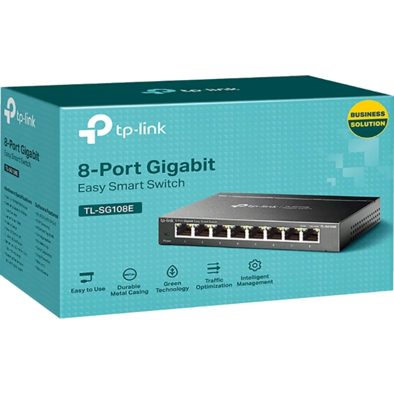 Коммутатор TP-Link TL-SG108E (L2) 8x1Гбит/с управляемый