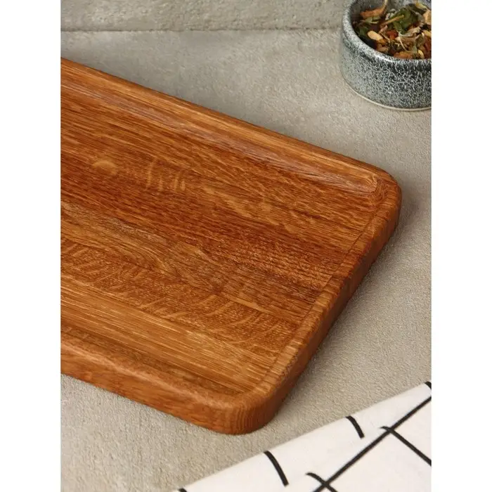 Блюдо - поднос деревянный для сервировки и подачи Adelica &laquo;Арно&raquo;, 25&times;18&times;1.7 см, дуб