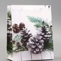 Пакет подарочный новогодний ламинированный &laquo;Зимняя пора&raquo; 18&times;23&times;10 см