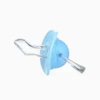 Соска-пустышка ортодонтическая, силикон, от 6 мес., с колпачком, голубая, МИКС