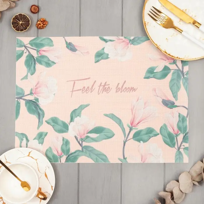 Салфетка на стол «Доляна» Feel the bloom, ПВХ, 40×29 см