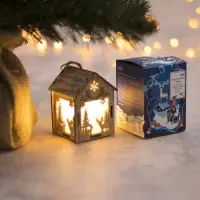 Ёлочная игрушка &laquo;Домик с оленем&raquo;, 8&times;5&times;6 см, 1 LED, от батареек, свечение тёплое белое