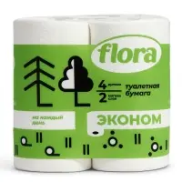 Туалетная бумага &laquo;Флора&raquo;, 2 слоя, 4 рулона
