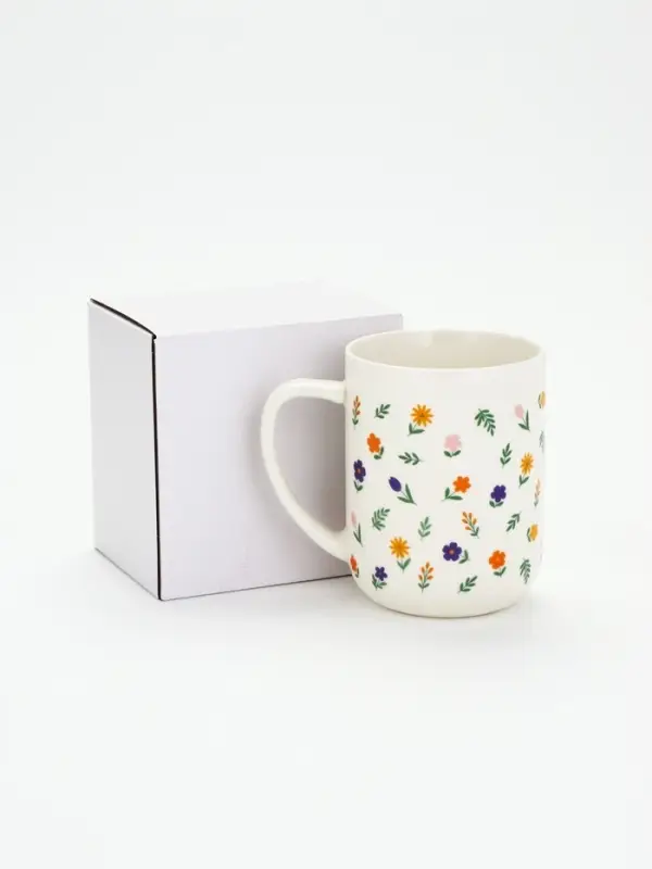 Кружка чайная керамическая &laquo;Цветы&raquo;, 630 мл