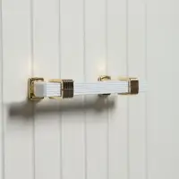 Ручка-скоба CAPPIO PK117, м/о 96 мм, цвет белый/золото
