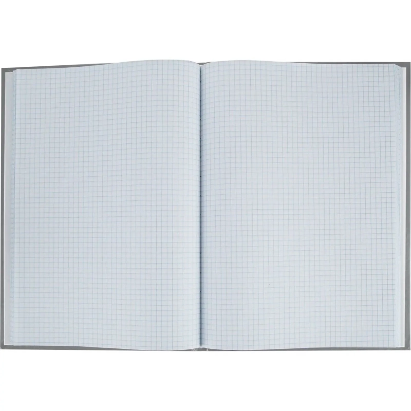 Книга учета Attache А4 96л в клетку блок офсет, бумвинил серый