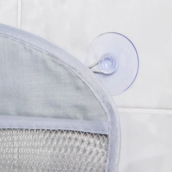 Сетка для хранения игрушек в ванной на присосках Крошка Я &laquo;Акула&raquo;, серый