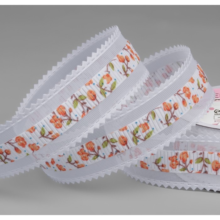 Лента декоративная «Розы», 25 мм, 9 ± 0,5 м, цвет белый №10 Лента декоративная «Розы», 25 мм, 9 ± 0,5 м, цвет белый №10