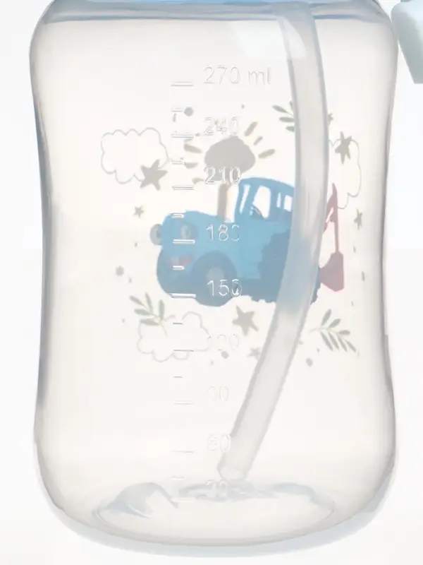 Поильник-непроливайка с трубочкой, 270 мл, Синий трактор Поильник-непроливайка с трубочкой, 270 мл, Синий трактор