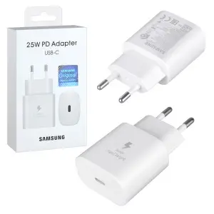 Переходник сетевого зарядного устройства на Type-C (18W) PD Samsung белое