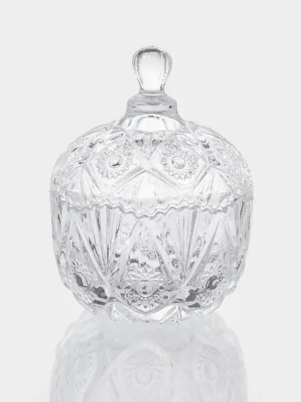 Сахарница &laquo;Льдинка&raquo;, 6.5&times;9 см, стекло, прозрачная