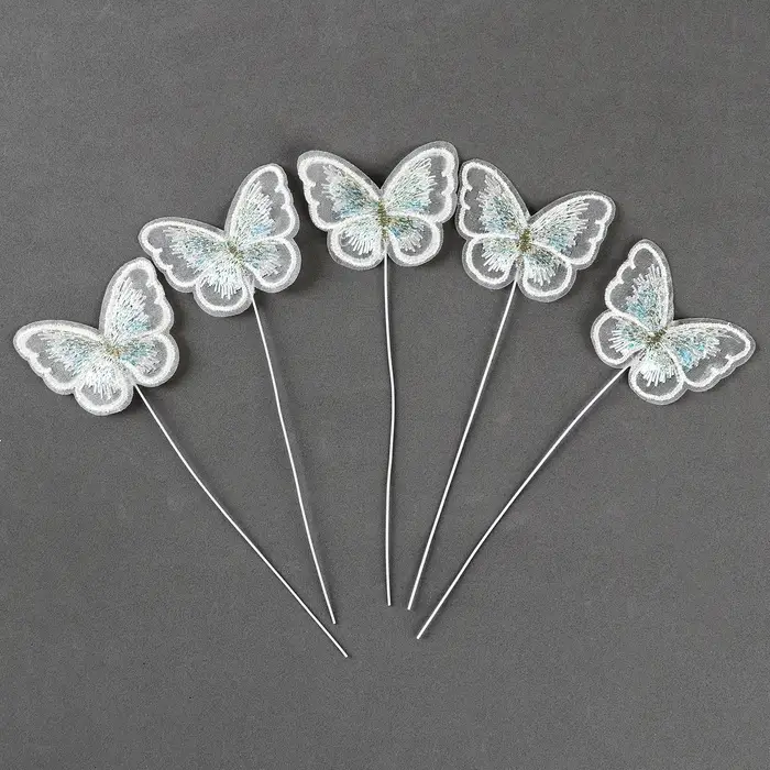 Топпер для торта «Бабочки», 5 шт. Топпер для торта «Бабочки», 5 шт.