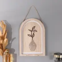 Настенные крючки декоративные &laquo;Веточка в вазе&raquo;, дерево, 2.5&times;16&times;23.5 см