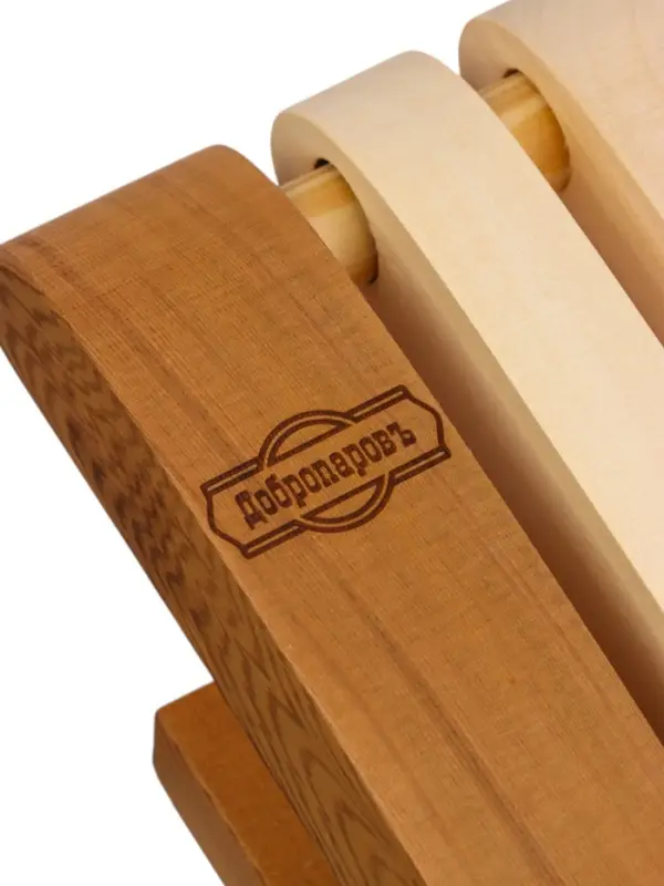 Подголовник для бани и сауны, ольха, осина, анатомический, &laquo;Добропаровъ&raquo;