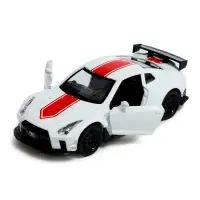 Машинка металлическая RACE, 1:32, инерция, свет и звук, цвет белый