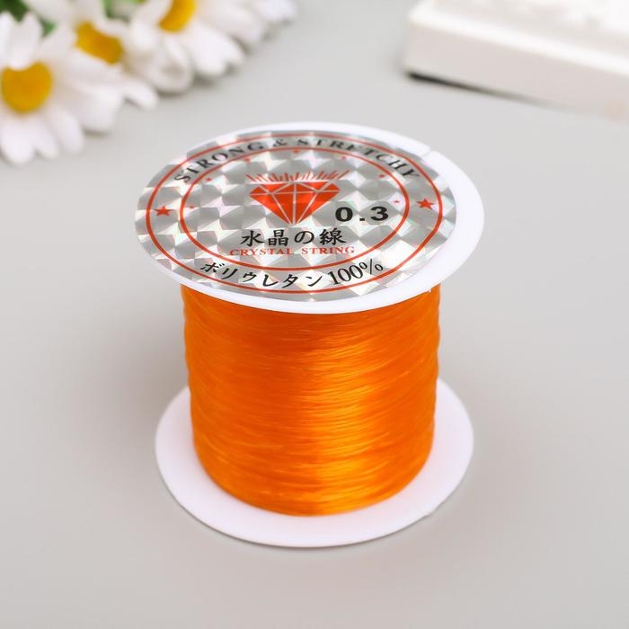 Леска для бисера 0,3 мм 100 м, оранжевый Леска для бисера 0,3 мм 100 м, оранжевый