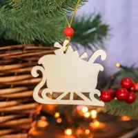 Елочная игрушка Лесная мастерская &laquo;Сани с подарками&raquo;
