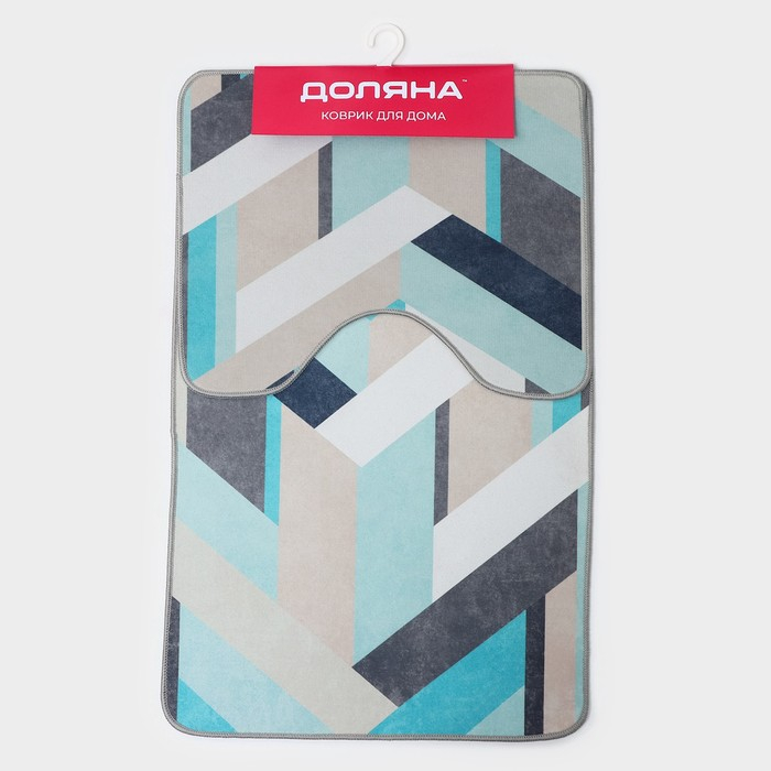 Коврики для ванной и туалета Доляна «Свэч», 2 шт: 50×80 см, 40×50 см Коврики для ванной и туалета Доляна «Свэч», 2 шт: 50×80 см, 40×50 см