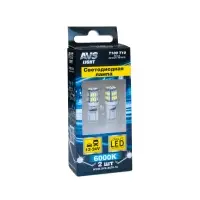 T100 T10/белый/ (W2.1x9.5d) 30SMD 3014 9-30V W5W, коробка 2 шт.