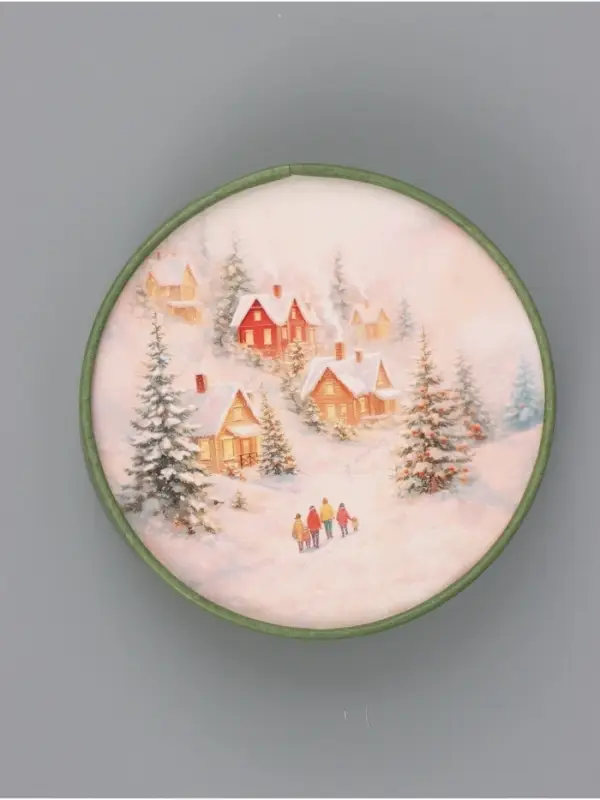 Коробка подарочная круглая &laquo;Счастья в Новом году&raquo;, 12&times;16 см