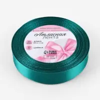 Лента атласная, 20 мм, 23&plusmn;1 м, зелёная №126