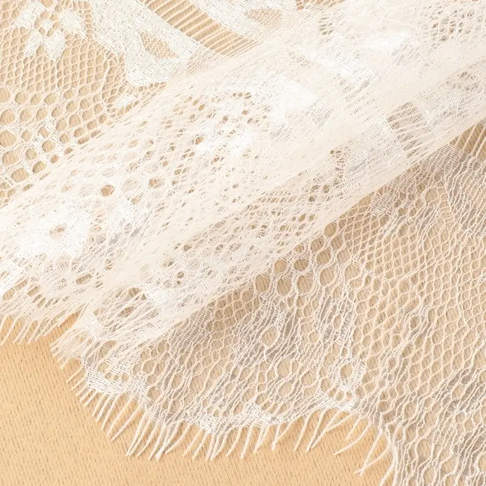 Кружево реснички, 195 мм, 3&plusmn;0.5 м, белое