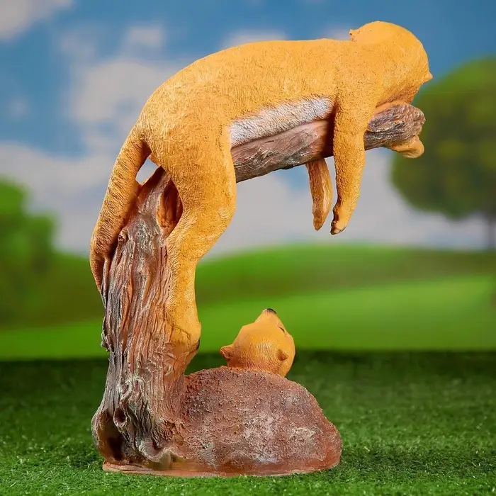 Садовая фигура из полистоуна &laquo;Сурикат на ветке&raquo;, 14&times;26&times;34 см