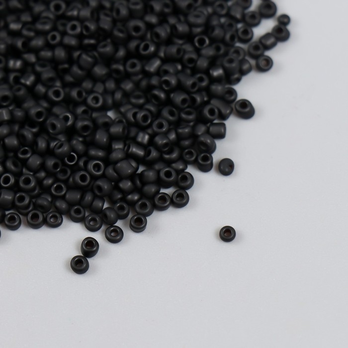 Бисер  Бисер "Астра"  11/0, 20 гр (M49черный/непрозр.матовый)