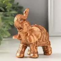 Фигурка гипс &laquo;Слон резной&raquo;, 10&times;9.5&times;3 см, под бронзу