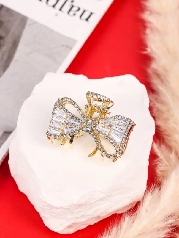 Крабик для волос &laquo;Дороти&raquo;, бантик, 4 см, золотистый