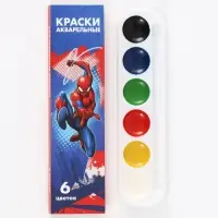 Акварель медовая &laquo;Паутина&raquo;, 6 цветов, в картонной коробке, без кисти