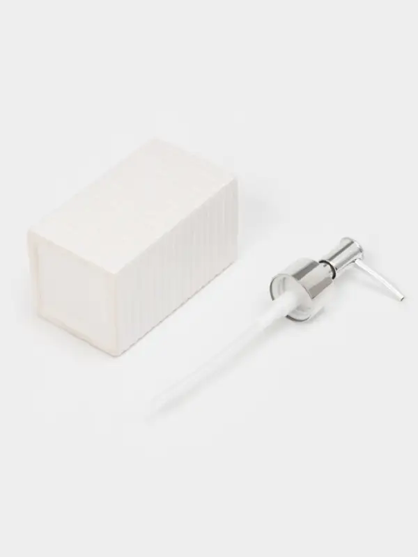 Набор для ванной "Альба" 4 предмета (дозатор, 2 стакана, мыльница), цвет белый